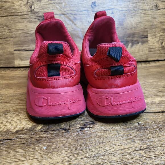 Champion D1 Lite red slip on sneaker sz 2 - Picture 9 of 12